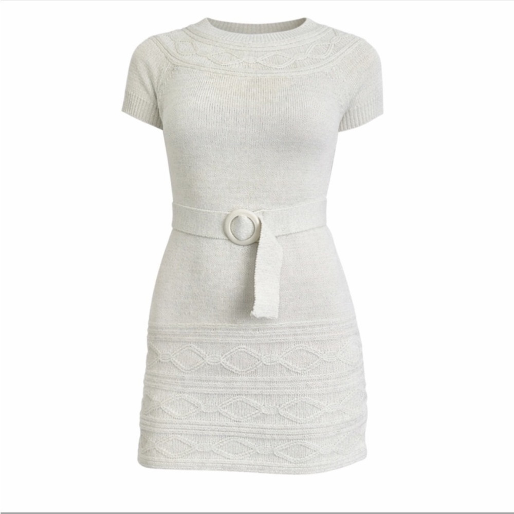 Cherry Stix Y2K Style Body Con Sweater
Dress with Belt Accessory Youth 10/12
